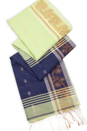 Green Bengal Handwoven Cotton Saree 10075315