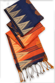 Blue Bengal Handwoven Cotton Saree 10075320