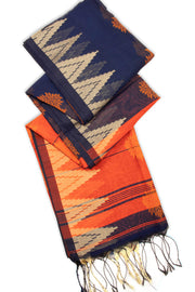 Blue Bengal Handwoven Cotton Saree 10075328