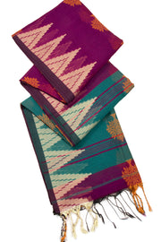 Magenta Bengal Handwoven Cotton Saree 10075329