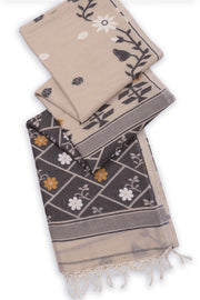 Brown Bengal Handwoven Cotton Saree 10075350
