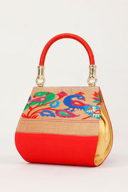 Orange Handcrafted Pathani Potli Bag  - Avishya