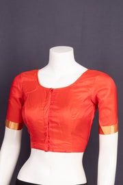 Sunburst Orange Kanjivaram Silk Blouse 10076644