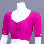 Pink Embroidered Cotton Blouse 10069462 - Avishya