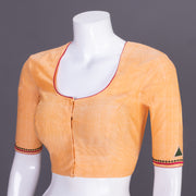 Orange Embroidered Cotton Blouse 10069470 -Avishya
