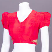 Pink Handcrafted Raw Silk Blouse 10077754