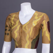 Brown Batik Hand painted Cotton Blouse -Avishya