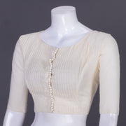 Cream Cotton Blouse 10070237 - Avishya