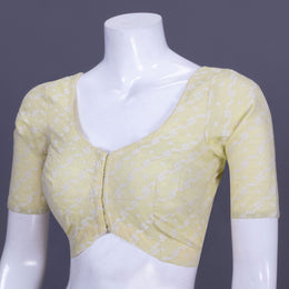 Yellow Banarasi Cotton Blouse