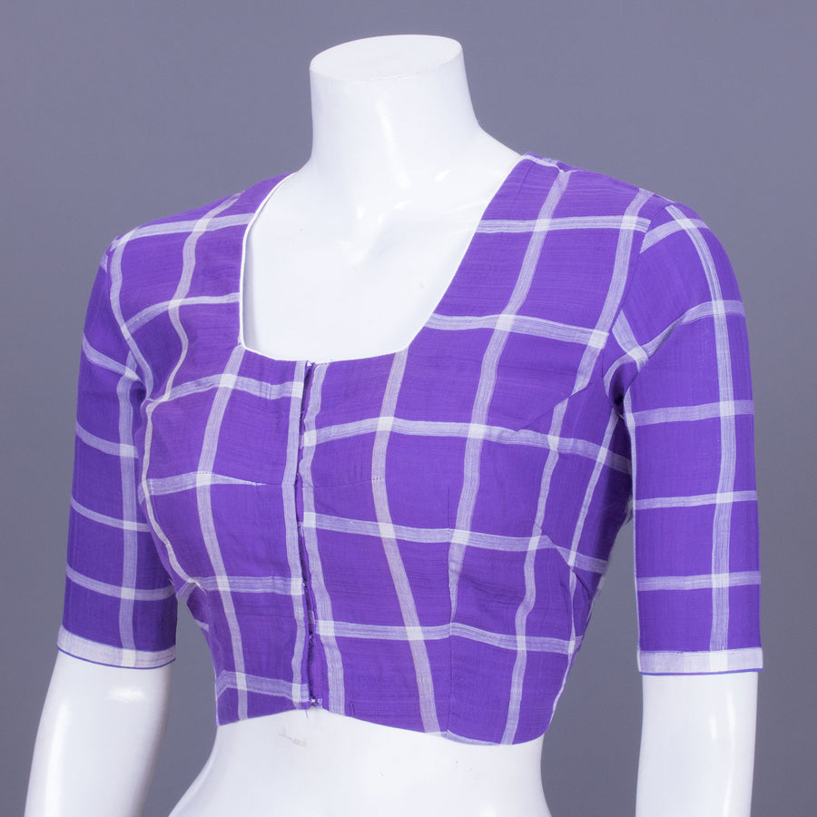 Purple Andhra Cotton Blouse 10070418