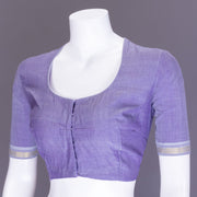 Lavender Aari Embroidered Mangalgiri Cotton Blouse 10077748