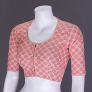  Peach Banarasi Cotton Blouse 10070838
