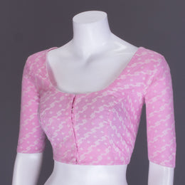 Pink  Banarasi Cotton Blouse 10070839