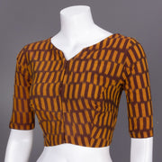 Brown Ikat Cotton Blouse 10072478