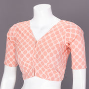 Peach Banarasi Cotton Blouse 10073409