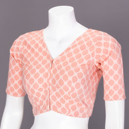 Peach Banarasi Cotton Blouse 10073409