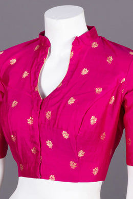 Pink Banarasi Silk Blouse 10073443