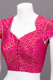 Pink Banarasi Silk Blouse 10073461