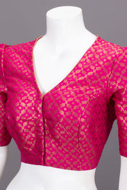 Pink Banarasi Silk Blouse 10073464