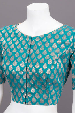 Blue Banarasi Silk Blouse 10073466