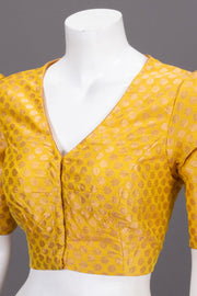 Yellow Banarasi Silk Blouse 10073470