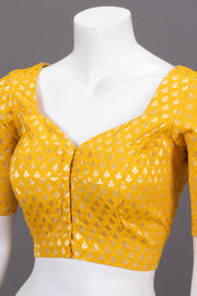 Yellow Banarasi Silk Blouse 10073471