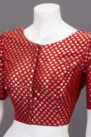 Maroon Banarasi Silk Blouse 10073472