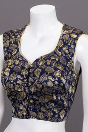 Blue Banarasi Silk Blouse 10073474