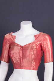 Pink Banarasi Tissue Silk Blouse 10075954