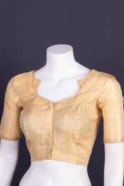 Beige Banarasi Tissue Silk Blouse 10075955
