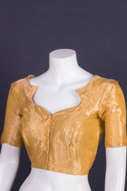 Gold Banarasi Tissue Silk Blouse 10075957