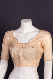 Beige Banarasi Tissue Silk Blouse 10075962