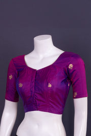 Purple Banarasi Katan Silk Blouse 10076211
