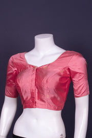 Peach Banarasi Katan Silk Blouse 10076214