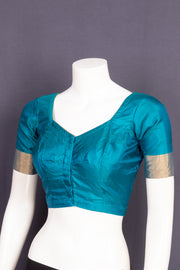 Summer Sea Green Kanjivaram Silk Blouse 10076640