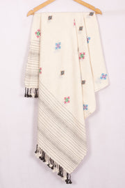 Off- White Bhujodi Kala Cotton Dupatta - Avishya