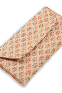Peach Handcrafted Banarasi Mobile Wallet 10074728