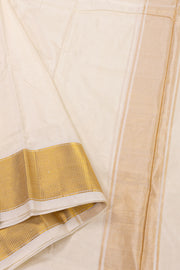 Mellow Gold Kanjivaram Silk 9 x 5 Dhoti With Gold Zari Border 10076408