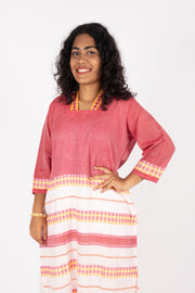 White Handcrafted Dhaniakhali Cotton Kurta 10073988