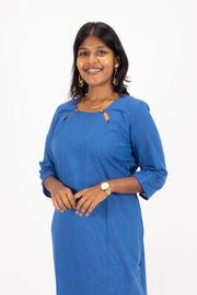 Blue Handcrafted Stripes Kurtas 10074352