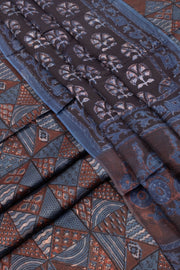 Multi Colour Vanaspathi Printed 2-Piece Modal Silk Salwar Suit Material