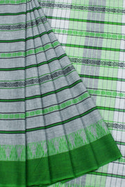 Grey Handloom Dhaniakhali Cotton Saree 10062595