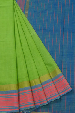 Spring Green Negamam Cotton Saree- Avishya