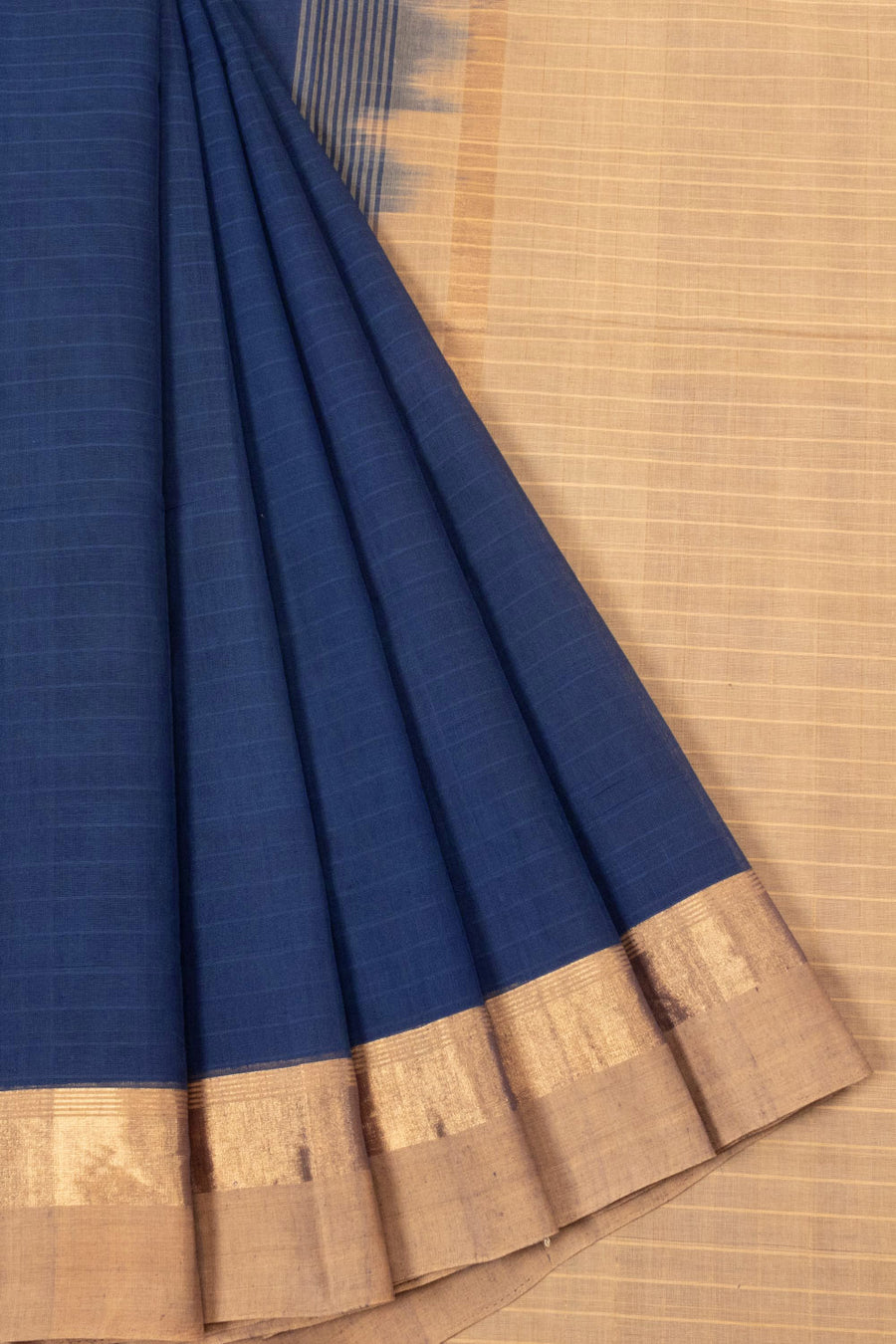 Indigo Blue Negamam Cotton Saree -Avishya