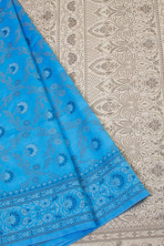 Blue Handloom Himroo Silk Cotton Saree - Avishya