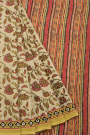 Yellow Vanaspathi Printed Mulmul Cotton Saree 10070248