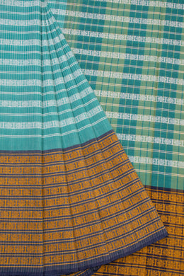 Blue Handloom Dhaniakhali Cotton Saree