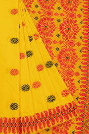 Yellow Handloom Assam Cotton Saree 10077594