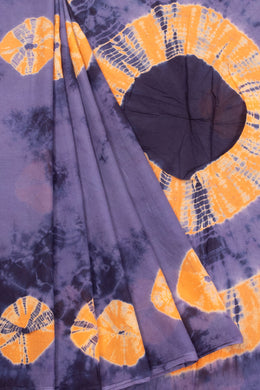 Blue Shibori Printed Cotton Saree