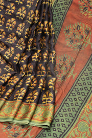 Black Vanaspathi Modal Silk Saree